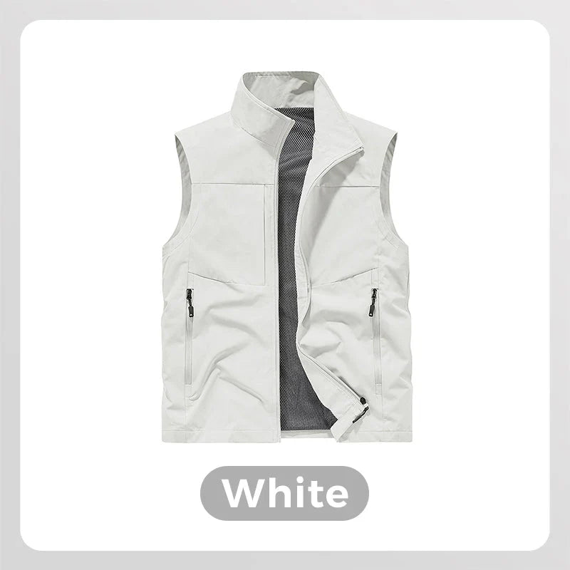 Men’s Waterproof Multi-Pocket Outdoor Utility Vest