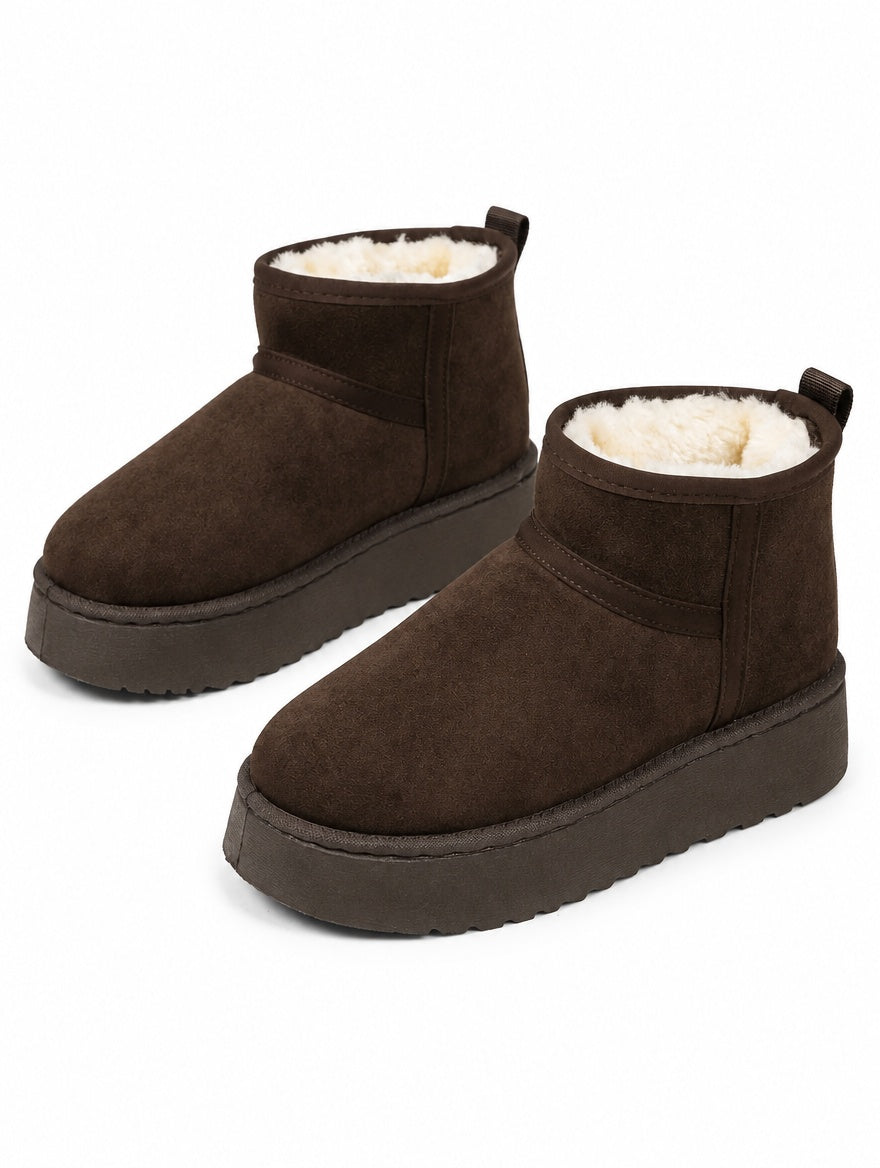 Plush Wool Low-Cut Winter Boots