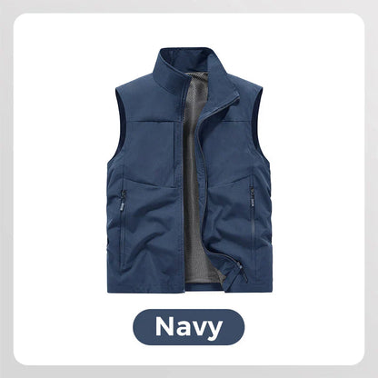 Men’s Waterproof Multi-Pocket Outdoor Utility Vest