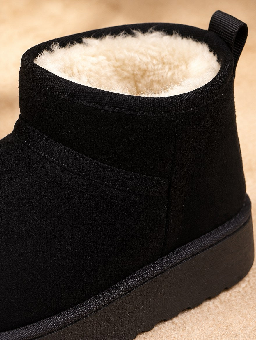 Plush Wool Low-Cut Winter Boots