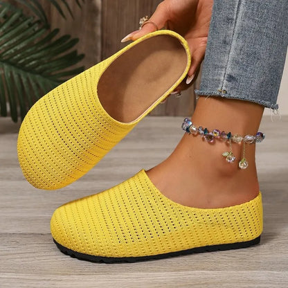 Women's mesh breathable low heel slippers