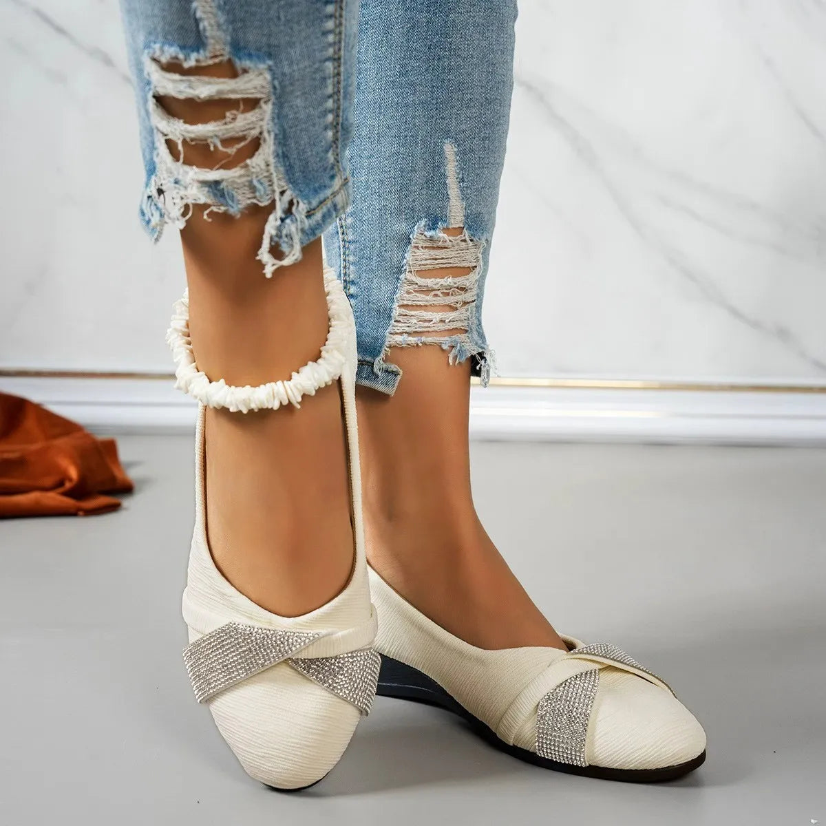 Women's Lightweight Rhinestone Orthopaedic Wedge Shoes