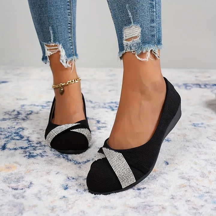 Women's Lightweight Rhinestone Orthopaedic Wedge Shoes