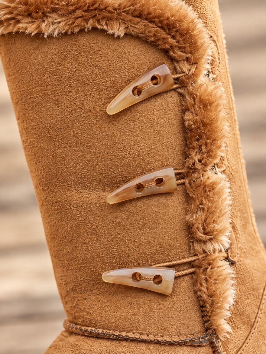 Cosy Button Mid-Calf Winter Boots
