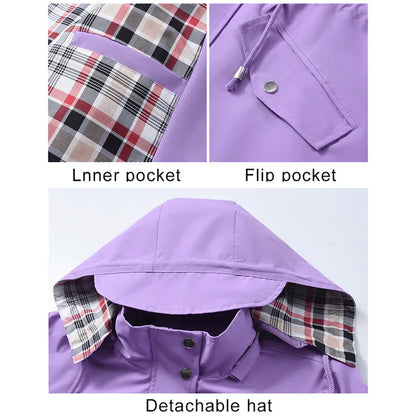 🍂Fall Sale 49%💗🧥Ultimate Checkered Waterproof Jacket for Women🍃