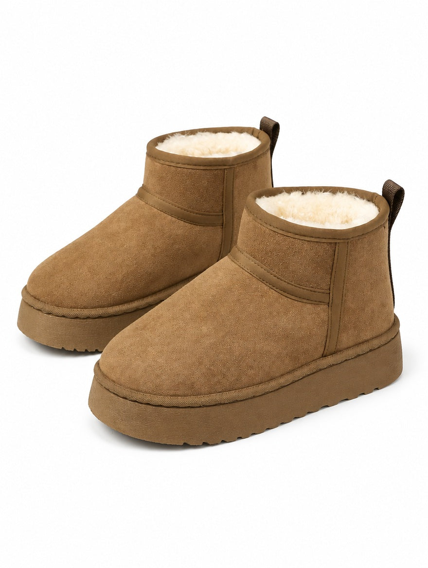 Plush Wool Low-Cut Winter Boots