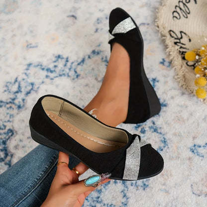 Women's Lightweight Rhinestone Orthopaedic Wedge Shoes