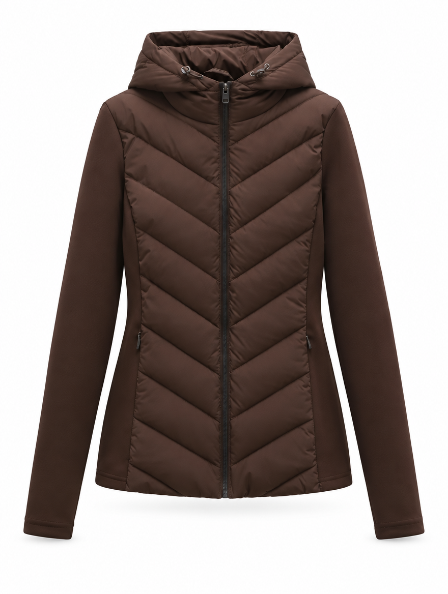 Patchwork Hooded Cotton Jacket