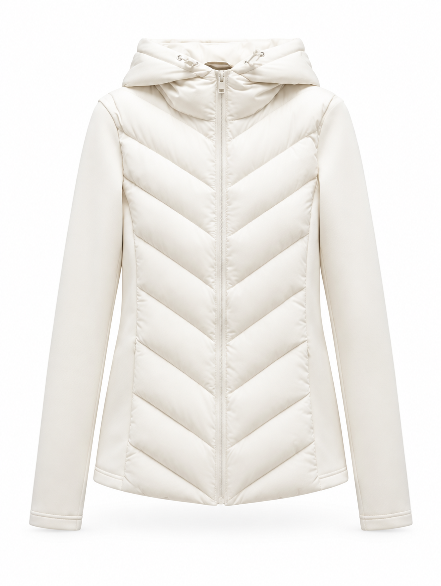Patchwork Hooded Cotton Jacket