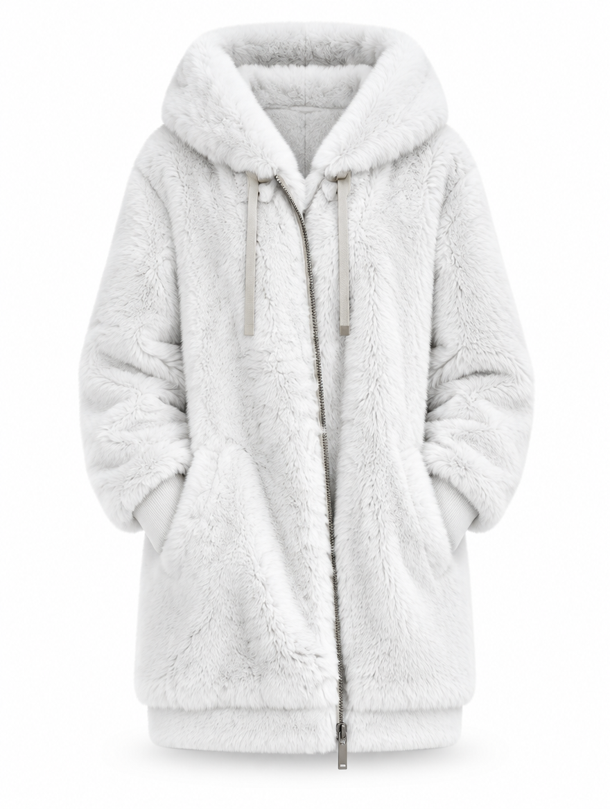 Soft Fleece Hooded Zip Jacket