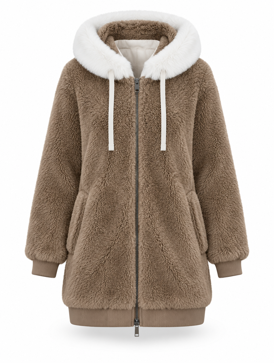 Soft Fleece Hooded Zip Jacket