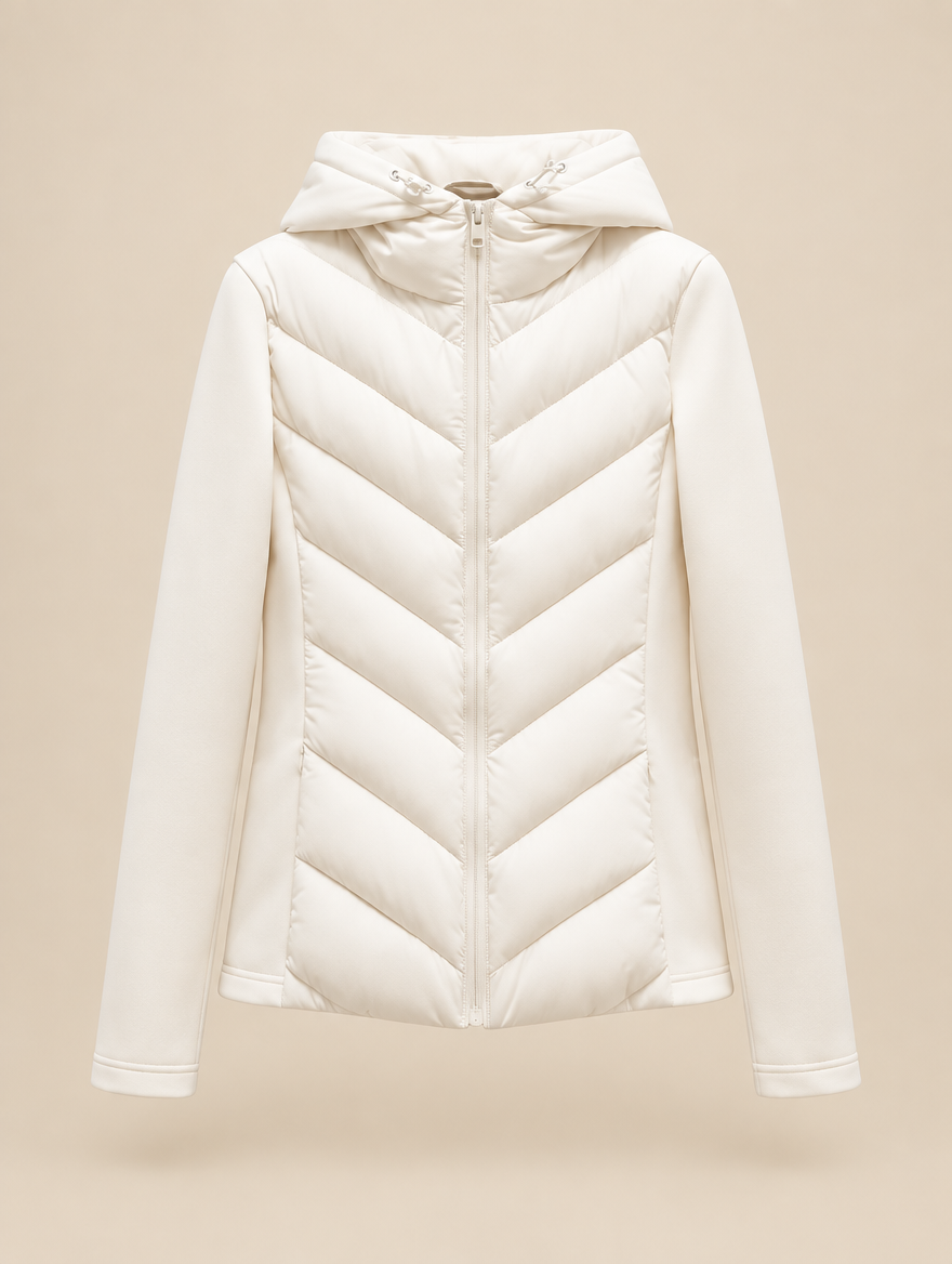 Patchwork Hooded Cotton Jacket