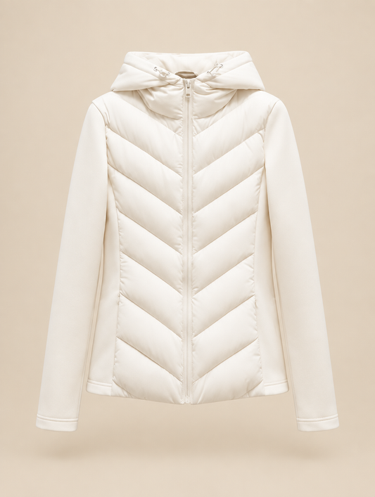 Patchwork Hooded Cotton Jacket