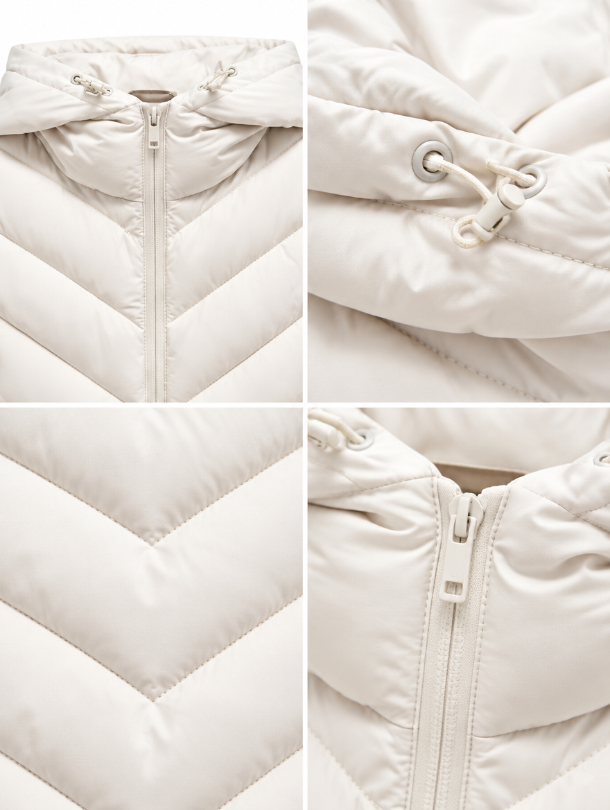 Patchwork Hooded Cotton Jacket