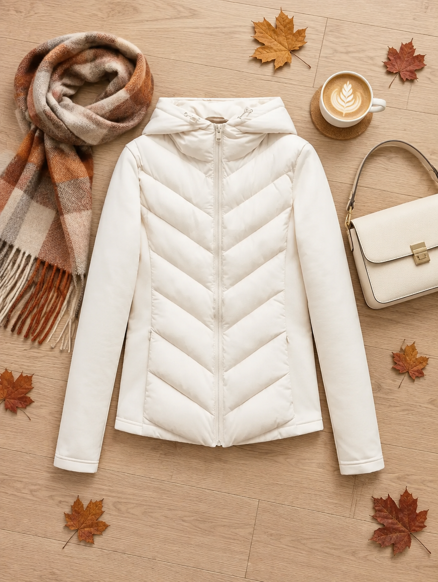 Patchwork Hooded Cotton Jacket