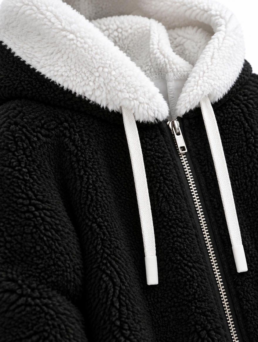 Soft Fleece Hooded Zip Jacket