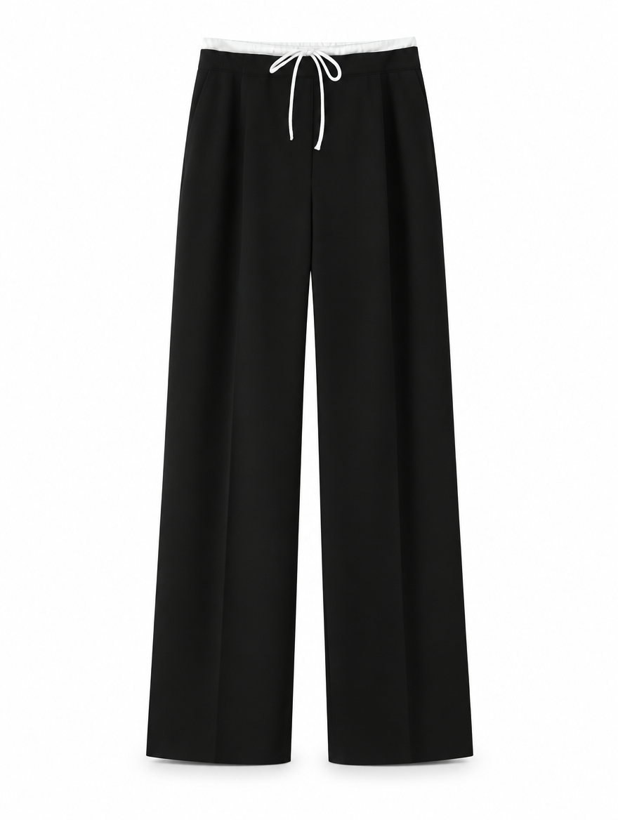 High-Waisted Baggy Wide Pants