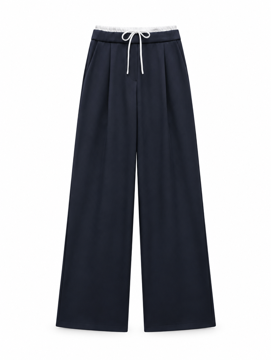 High-Waisted Baggy Wide Pants