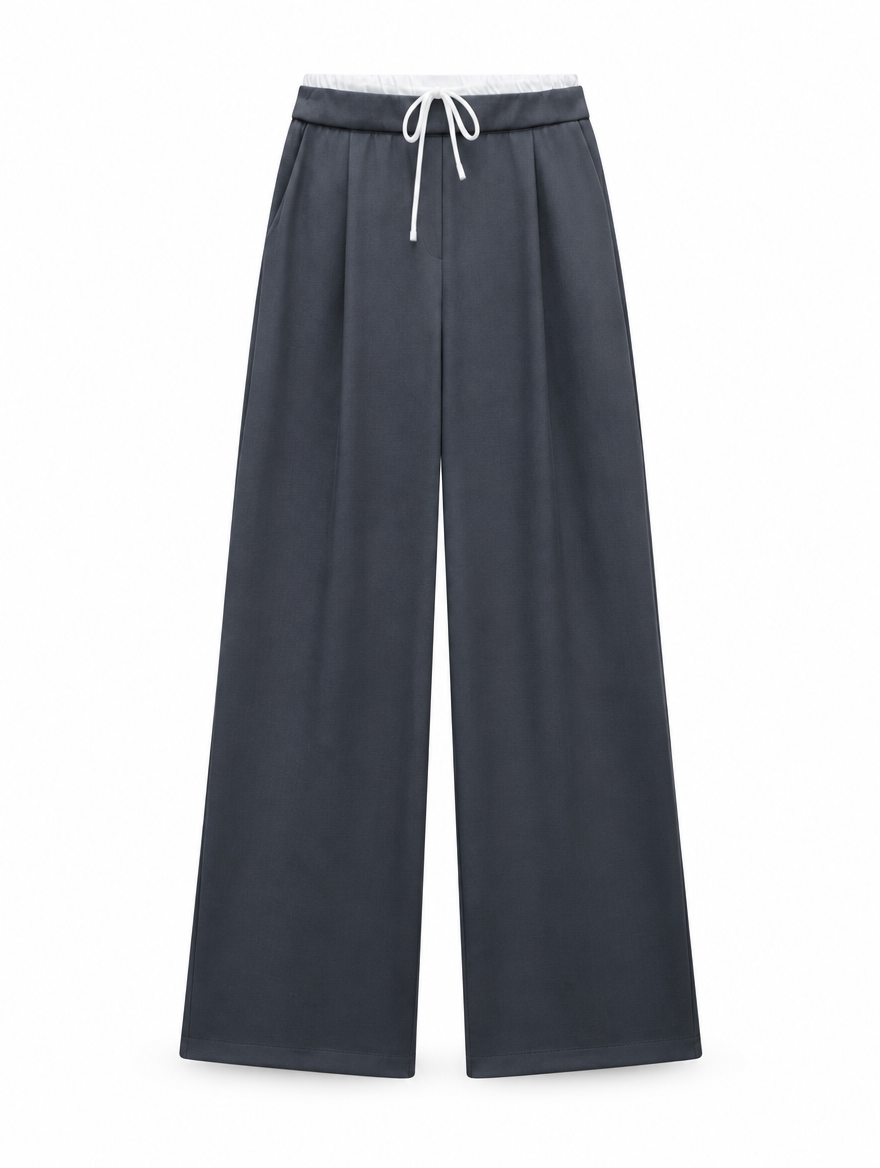 High-Waisted Baggy Wide Pants