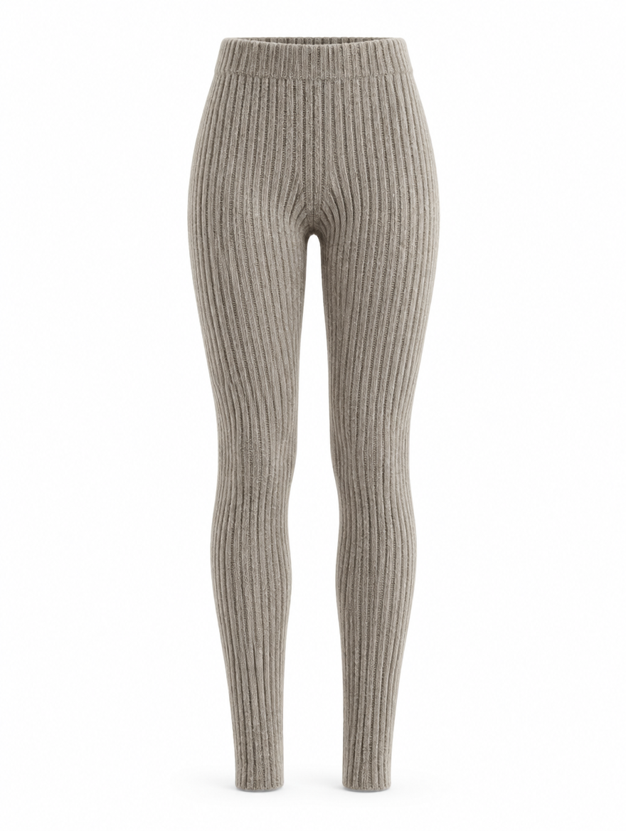 Ribbed Knit Thermal Leggings