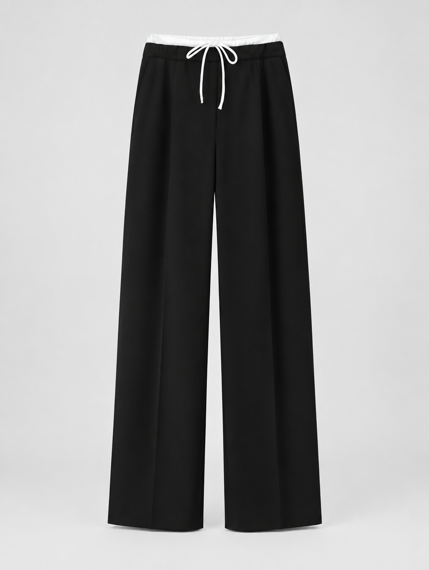 High-Waisted Baggy Wide Pants