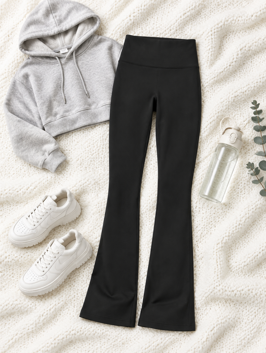 Fleece-Lined Flare Leggings