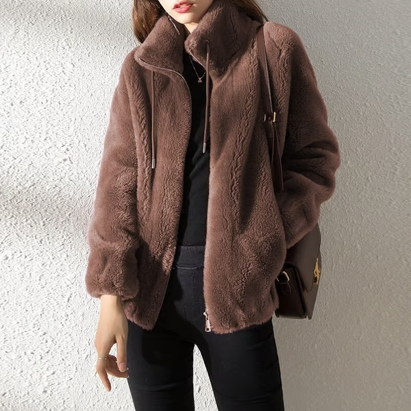 🔥Padded Coat Stand-collar Double-faced Fleece Jacket