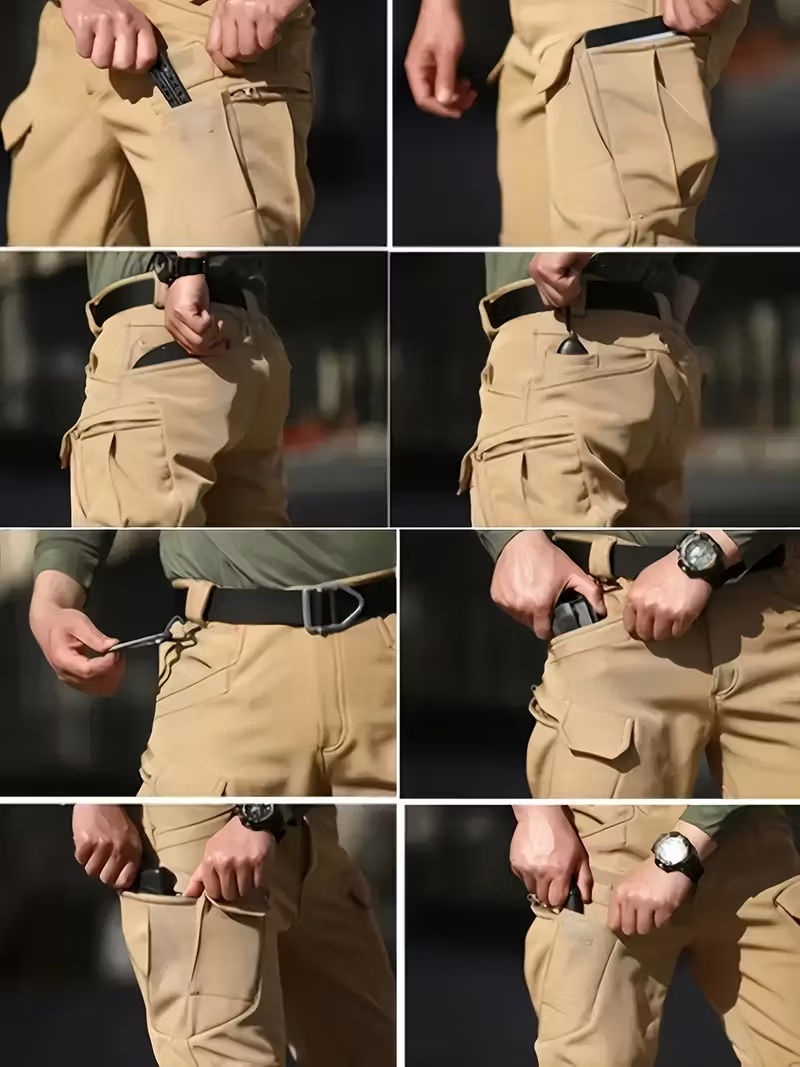 Men’s Winter Tactical Fleece-Lined Cargo Pants
