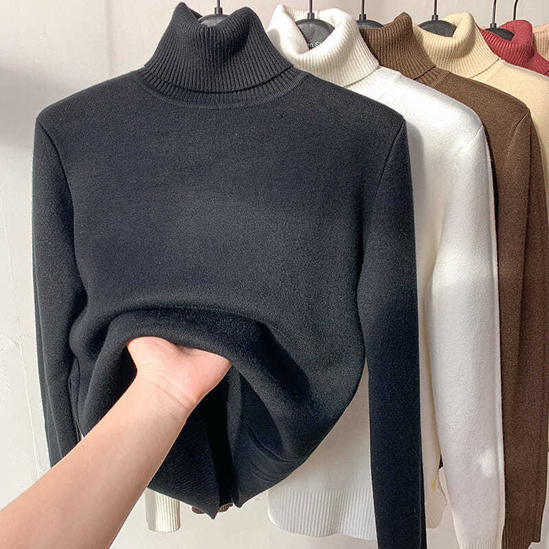 Women’s Winter Fleece-Lined Knitted Thermal Sweater