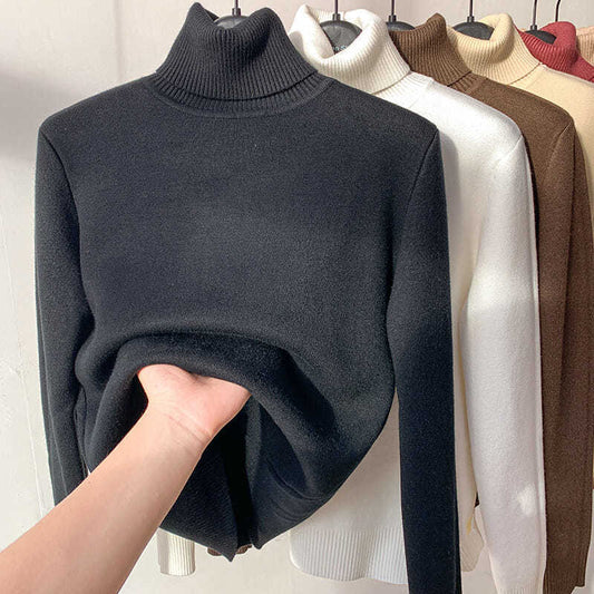 Women’s Winter Fleece-Lined Knitted Thermal Sweater